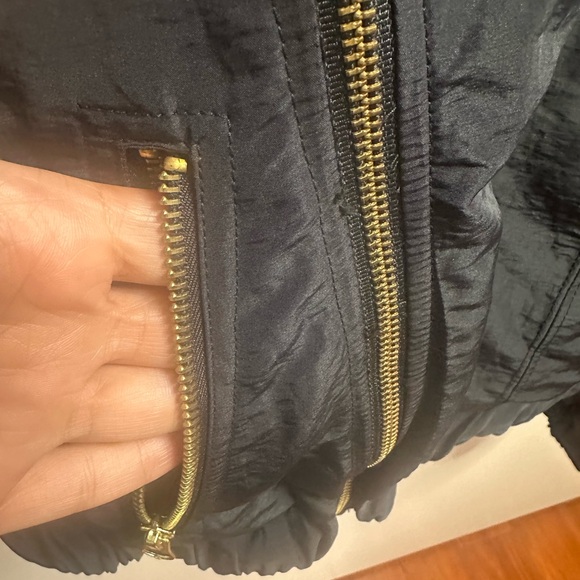 Mike & Chris Black Bomber Jacket with Gold Accents - Picture 5 of 8